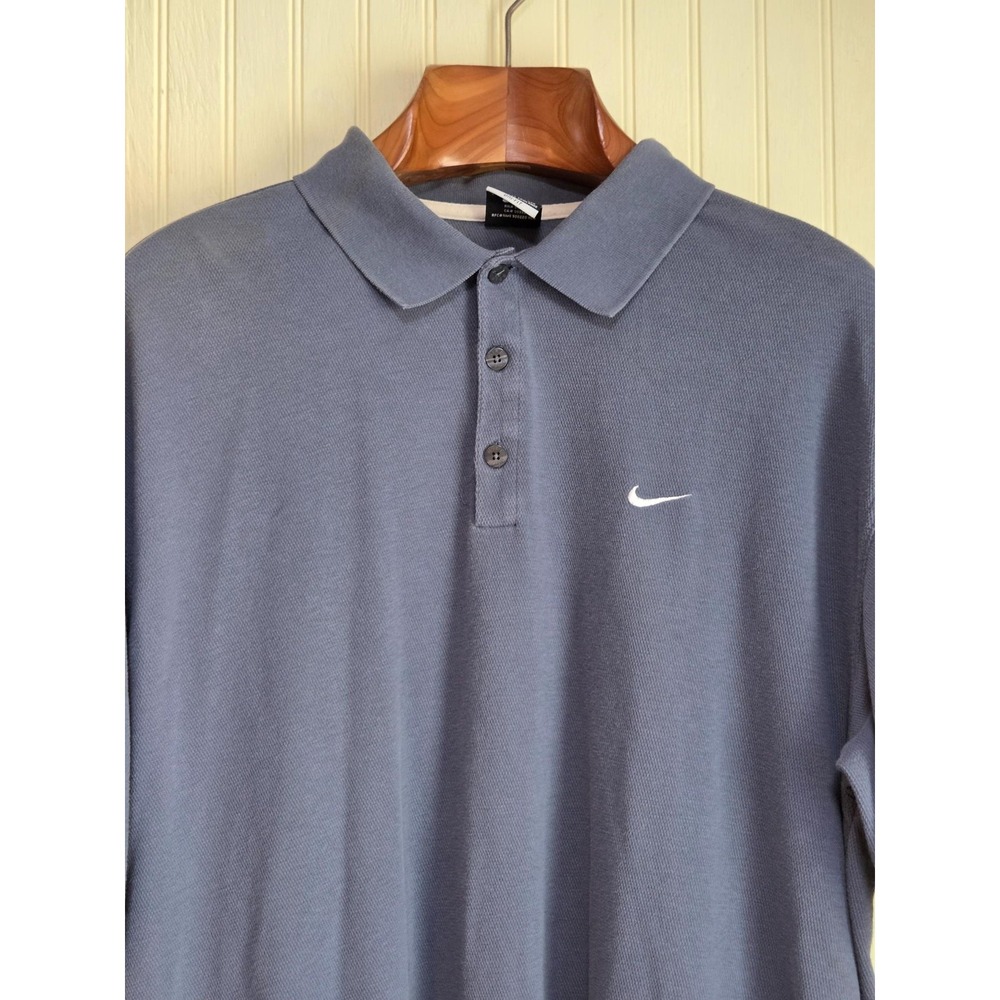Nike Dri-fit Polo Shirt Mens‎ Size XL Blue Casual Wear Sporty Button-up